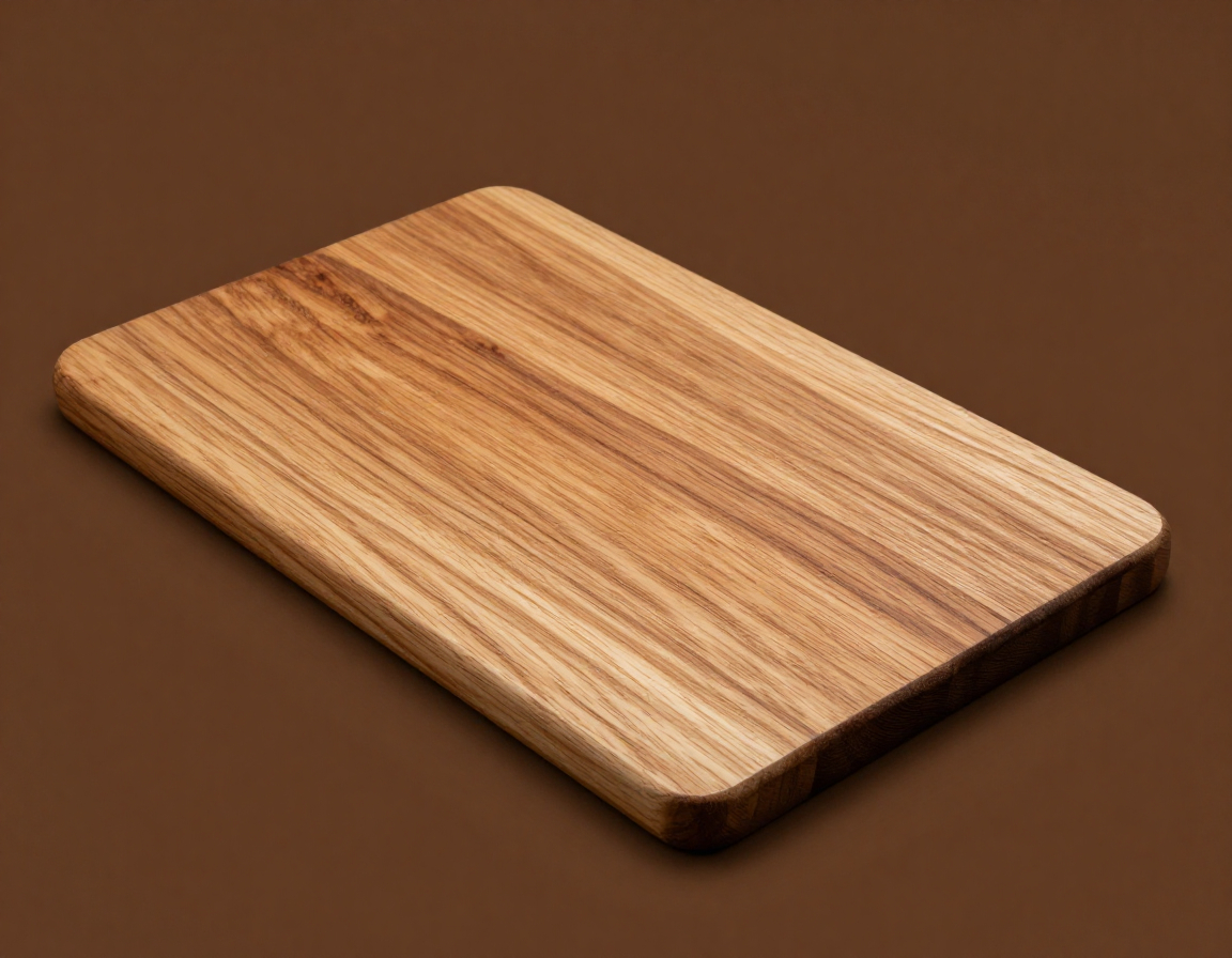 Handcrafted wooden serving board with natural grain
